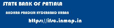 STATE BANK OF PATIALA  ANDHRA PRADESH HYDERABAD URBAN    ifsc code